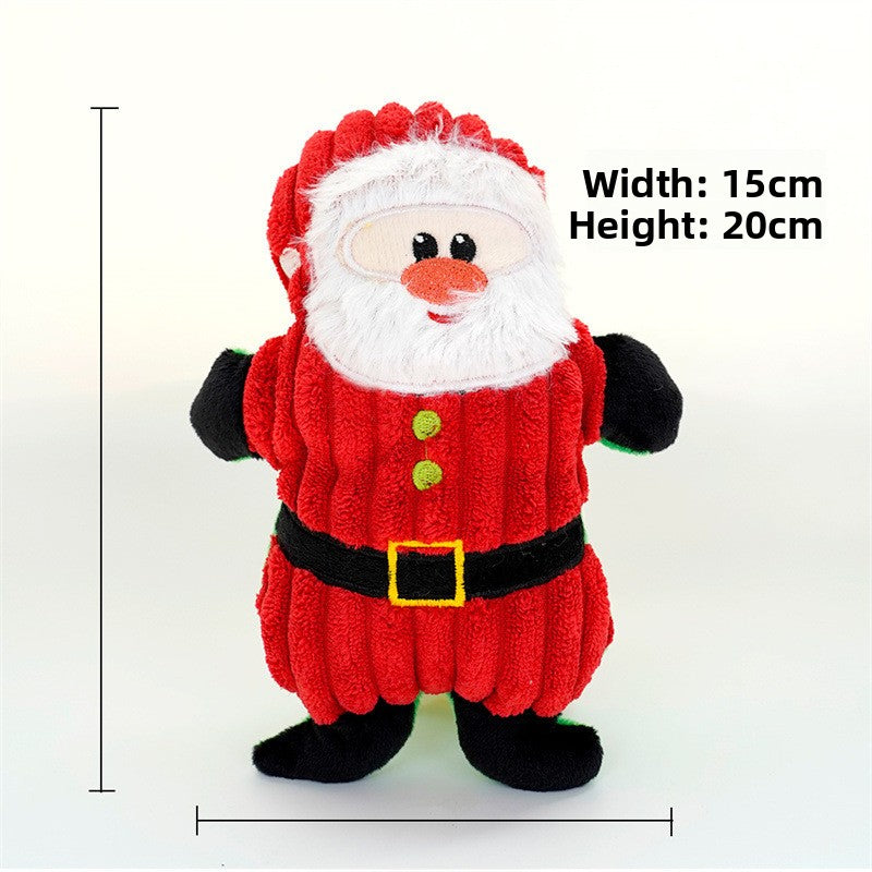Buddies Christmas Squeaky Dog Toys | Plush Santa, Snowman, Gingerbread & Rope Knot Chew Toys