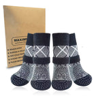 Buddies Non-Slip Dog Socks (Set of 4) — Anti-Slip Grip Socks for Hardwood & Tile Floors | Senior, Knuckling & Post-Op Support