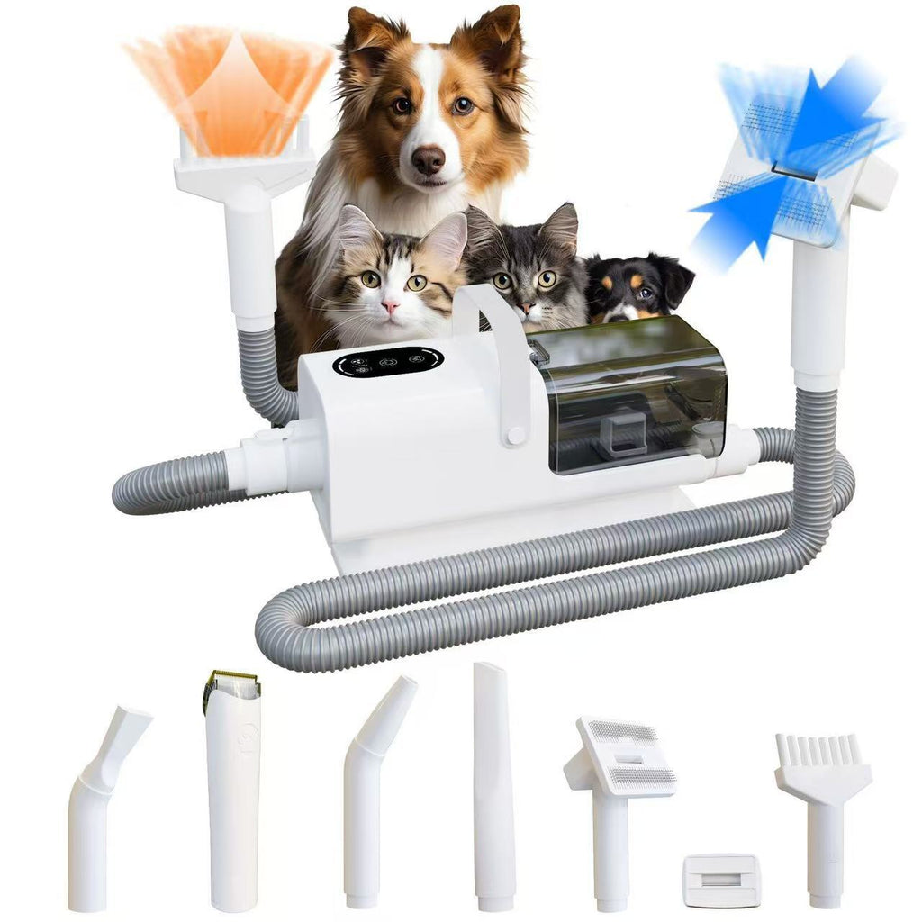 Buddies Dog Grooming Vacuum Kit — Low-Noise Clipper & Suction Grooming System | Collects Loose Hair, Adjustable Speeds