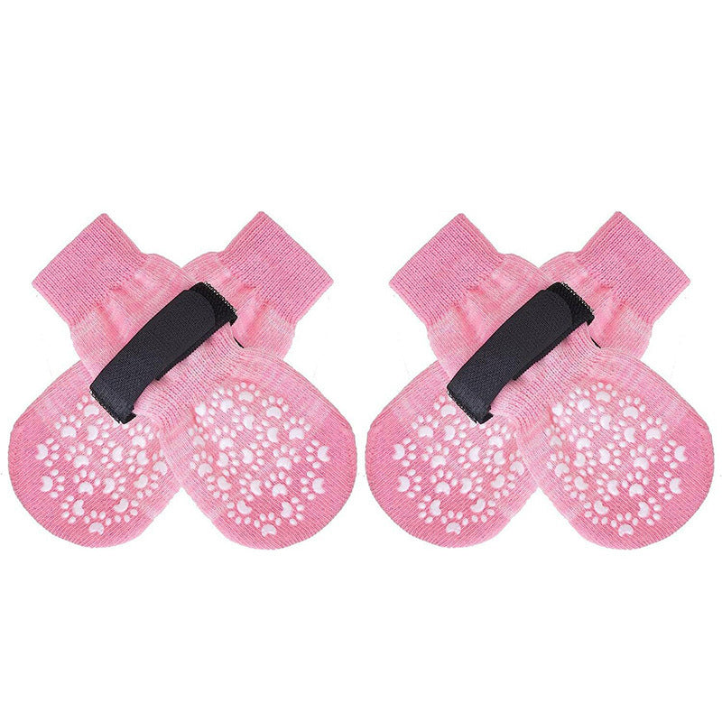 Buddies Non-Slip Dog Socks (Set of 4) — Anti-Slip Grip Socks for Hardwood & Tile Floors | Senior, Knuckling & Post-Op Support