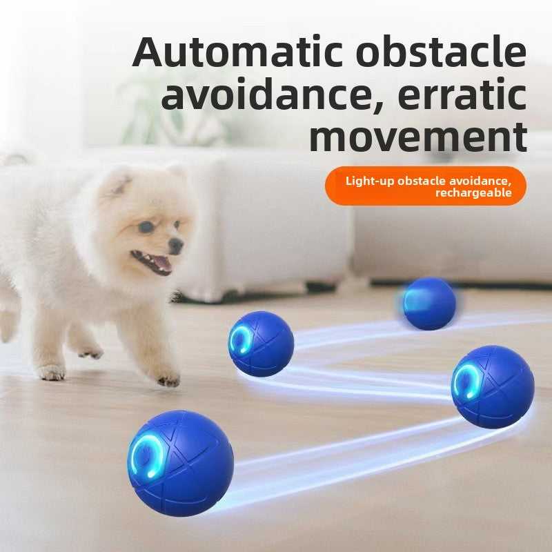Buddies Self-Rolling Dog Ball | USB Rechargeable Interactive Toy That Moves on Its Own