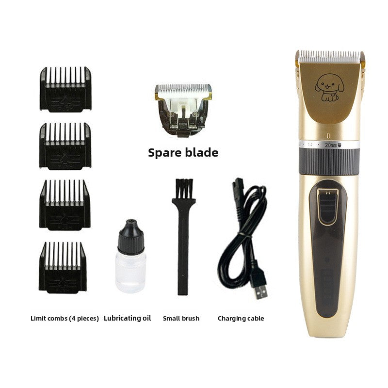 Buddies Low-Noise Dog Clipper Kit — Cordless Rechargeable Grooming Clippers for Nervous Dogs | Guide Combs, Rounded Blade Tips