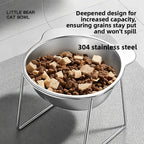 Buddies Tilted Stainless Steel Dog Bowl | Raised Neck-Friendly Stand in 304 Steel for Small Dogs