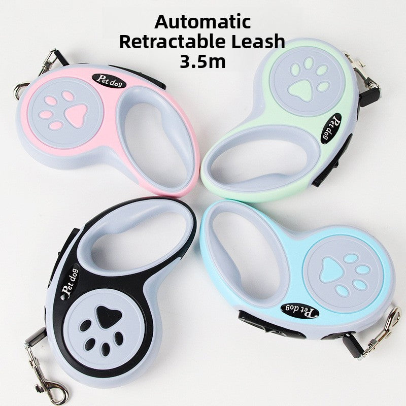 Buddies Retractable Dog Leash — One-Button Braking Lead in 3m & 5m for Small & Medium Dogs | Ergonomic Non-Slip Grip