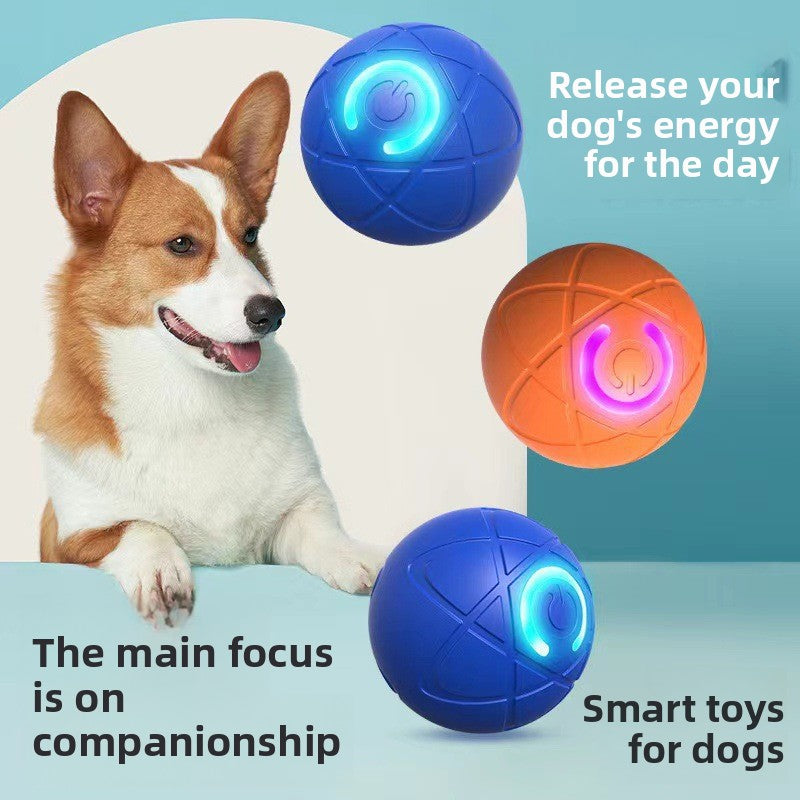 Buddies Self-Rolling Dog Ball | USB Rechargeable Interactive Toy That Moves on Its Own