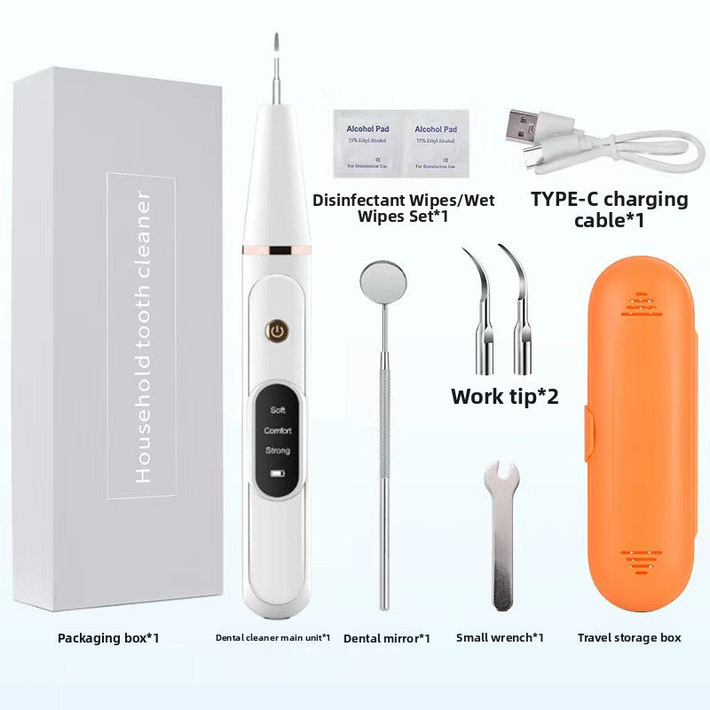 Buddies Ultrasonic Dog Tooth Cleaner — Rechargeable Dental Scaler with Brush Heads & Oral Mirror | Quiet, USB Charged