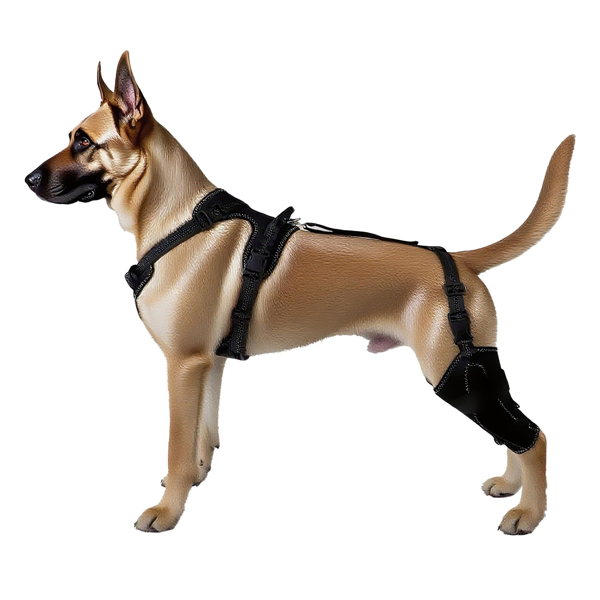 Buddies Dog Knee Brace for Hind Legs — Adjustable CCL & Stifle Support with Metal Splints (M–XL) | Post-Op, Arthritis & Ligament Recovery