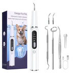 Buddies Ultrasonic Dog Tooth Cleaner — Rechargeable Dental Scaler with Brush Heads & Oral Mirror | Quiet, USB Charged