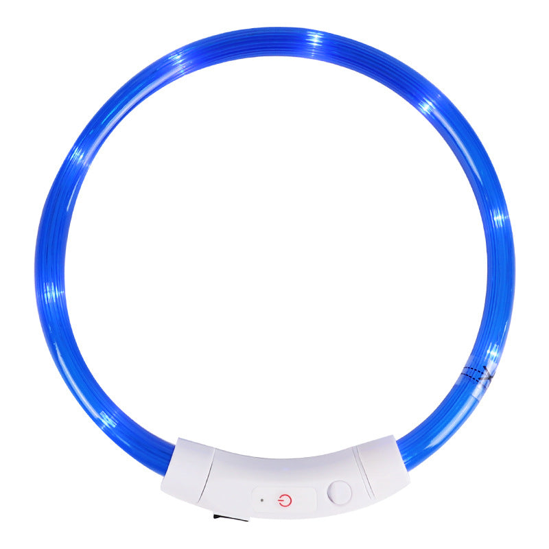 Buddies Rechargeable LED Dog Collar | Light-Up Safety Collar for Night Walks, Cut to Fit (35, 50, 70cm)