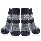 Buddies Non-Slip Dog Socks (Set of 4) — Anti-Slip Grip Socks for Hardwood & Tile Floors | Senior, Knuckling & Post-Op Support