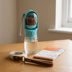 Portable Dog Water Bottle with Food Container