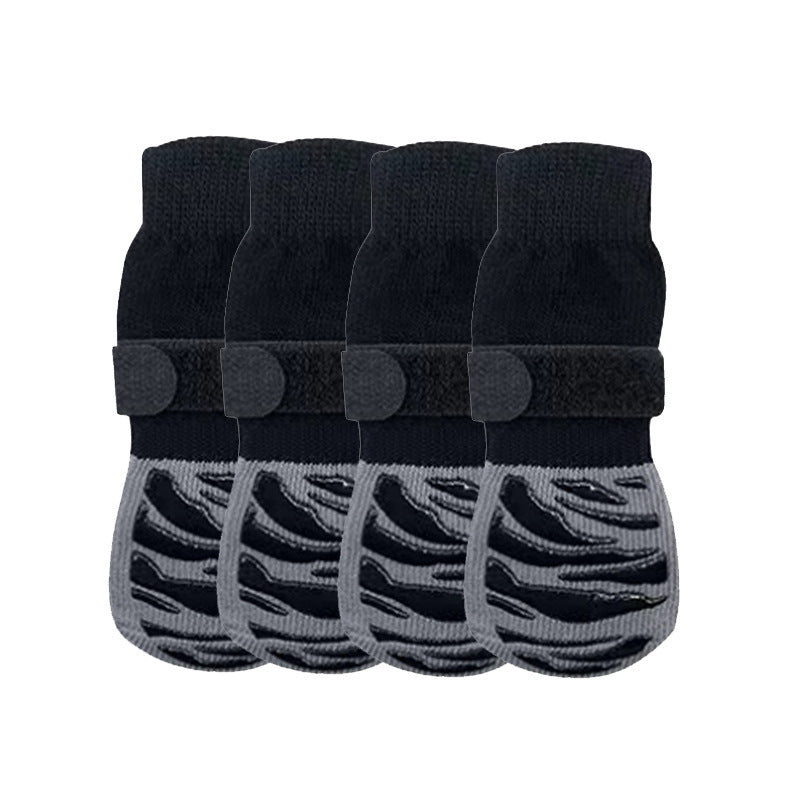 Buddies Non-Slip Dog Socks (Set of 4) — Anti-Slip Grip Socks for Hardwood & Tile Floors | Senior, Knuckling & Post-Op Support