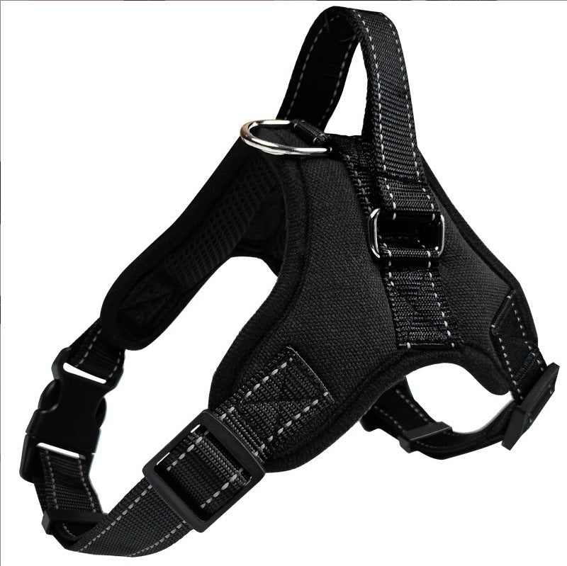 Buddies No-Choke Dog Harness — Breathable Chest Harness for Pullers & Flat-Faced Breeds (XS–XL, 5–95kg) | Anti-Choke, Adjustable
