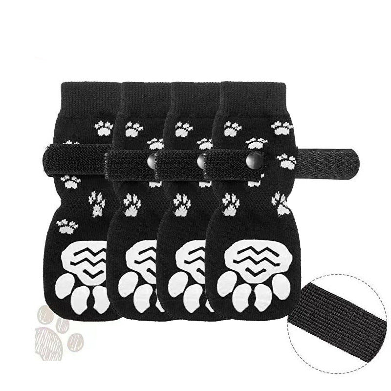 Buddies Non-Slip Dog Socks (Set of 4) — Anti-Slip Grip Socks for Hardwood & Tile Floors | Senior, Knuckling & Post-Op Support