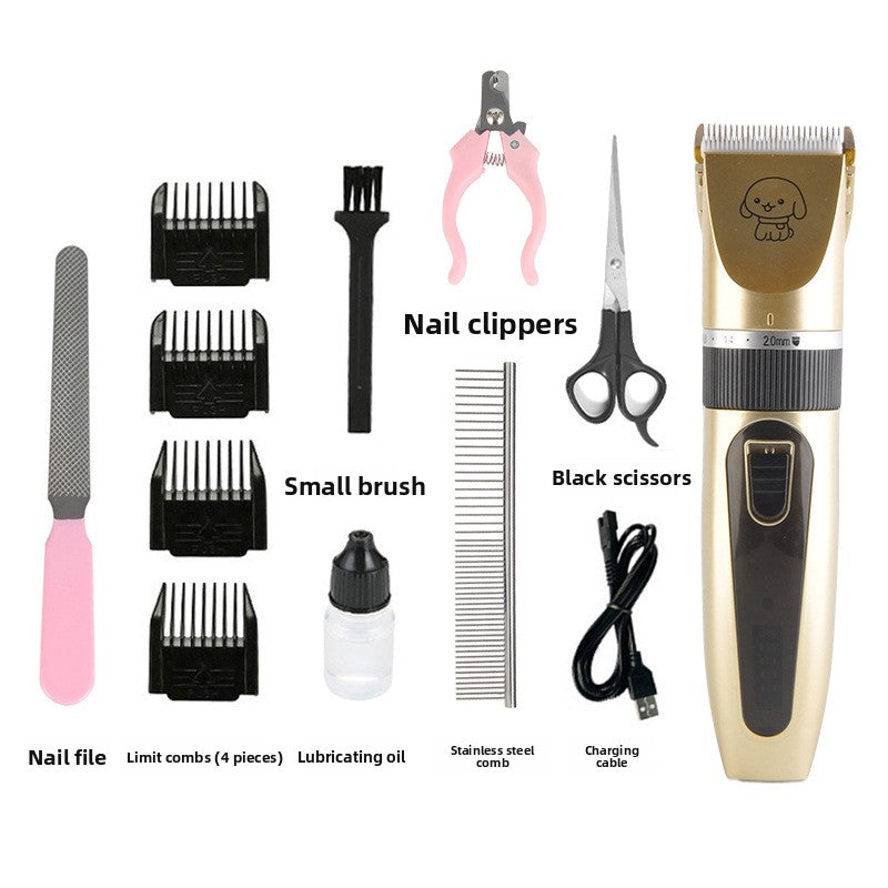 Buddies Low-Noise Dog Clipper Kit — Cordless Rechargeable Grooming Clippers for Nervous Dogs | Guide Combs, Rounded Blade Tips