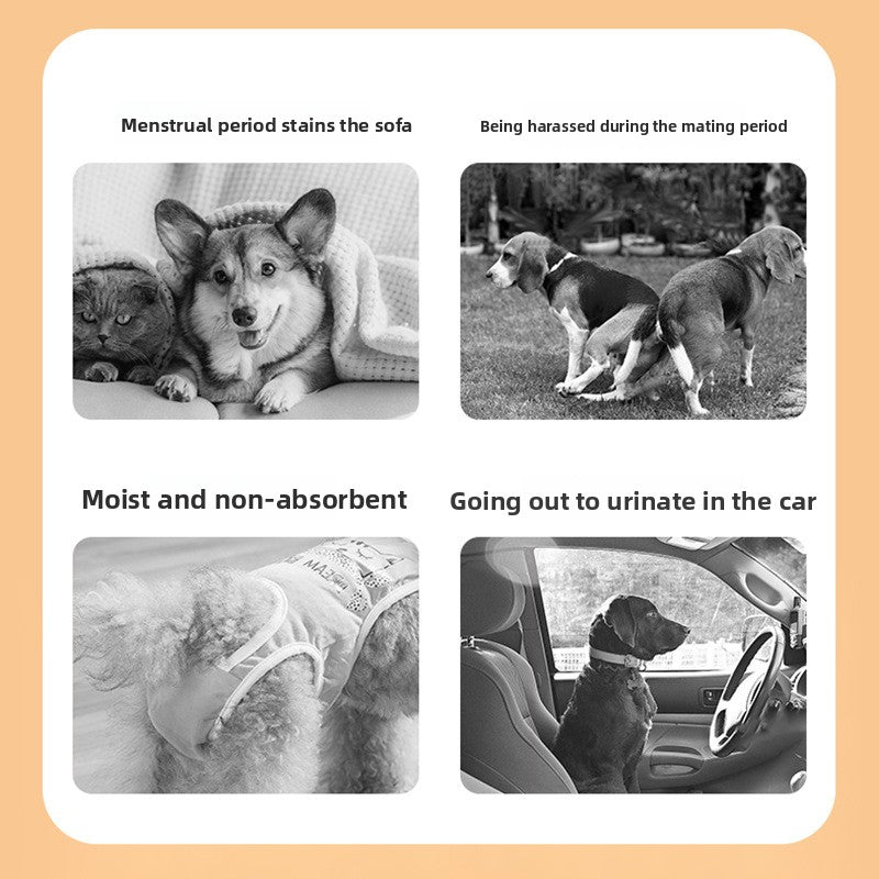 Buddies Washable Dog Season Pants — Reusable Cotton Nappy for Seasons & Light Incontinence (XS–XXL) | Leak-Resistant