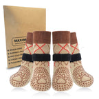 Buddies Non-Slip Dog Socks (Set of 4) — Anti-Slip Grip Socks for Hardwood & Tile Floors | Senior, Knuckling & Post-Op Support