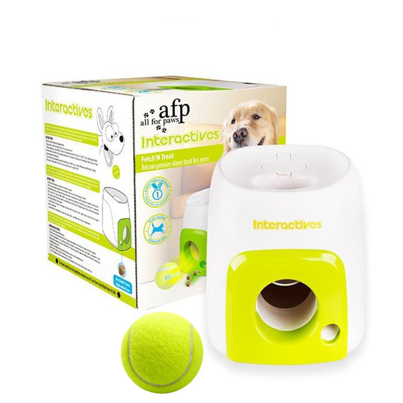 Interactive Dog Tennis Ball Launcher &amp; Treat Dispenser