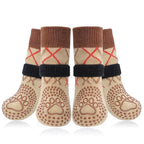 Buddies Non-Slip Dog Socks (Set of 4) — Anti-Slip Grip Socks for Hardwood & Tile Floors | Senior, Knuckling & Post-Op Support