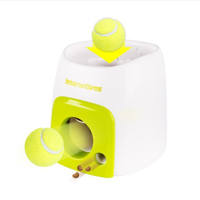 Interactive Dog Tennis Ball Launcher &amp; Treat Dispenser