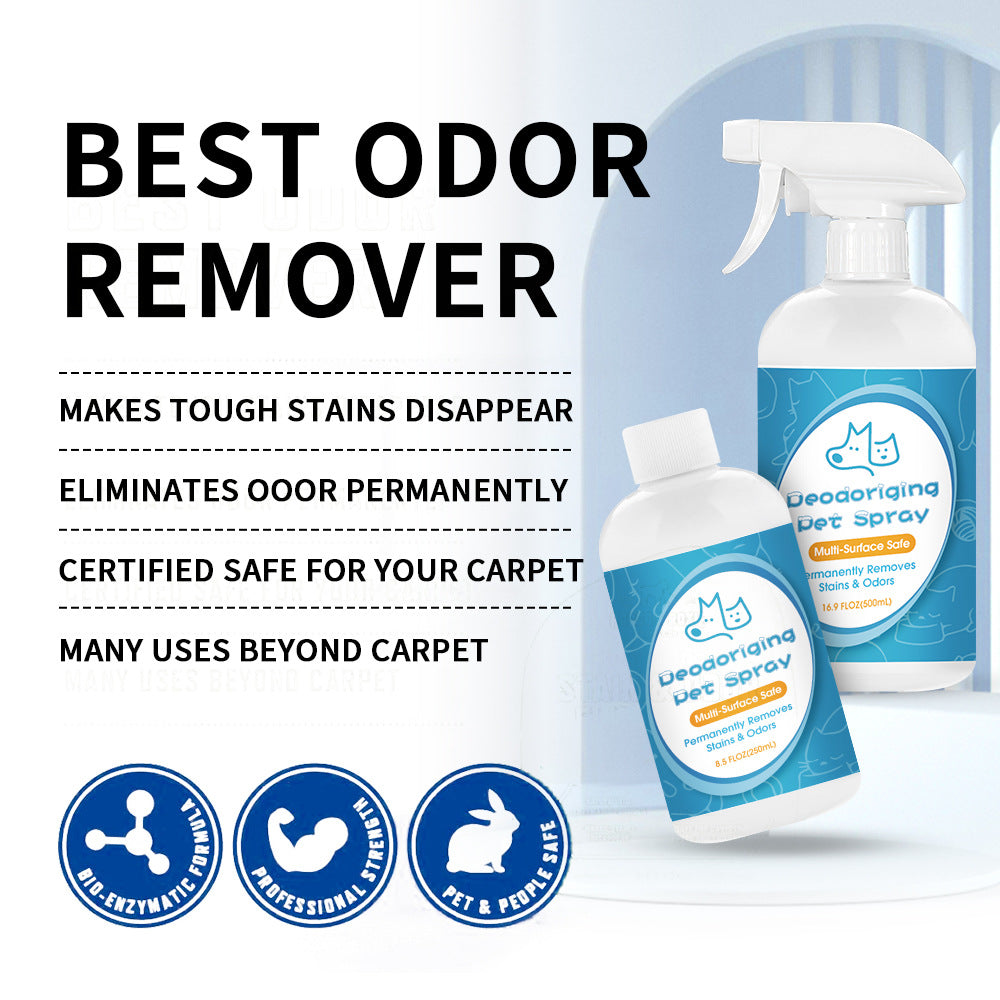 Pet Deodorizing Spray Enzyme Pet Supplies Deodorizer Odor Remover Cat and Dog Deodorizer Fragrance Enhancer Indoor Sterilization