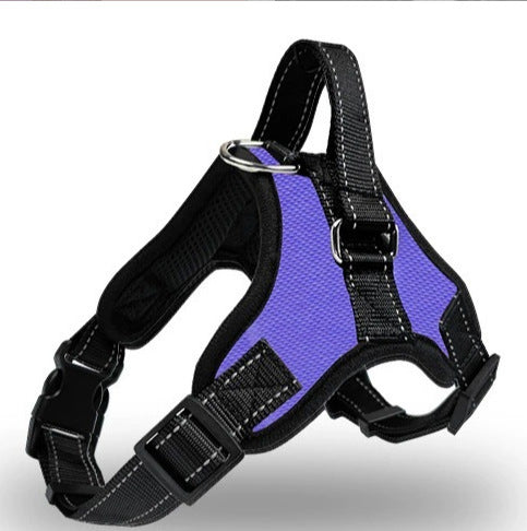 Buddies No-Choke Dog Harness — Breathable Chest Harness for Pullers & Flat-Faced Breeds (XS–XL, 5–95kg) | Anti-Choke, Adjustable