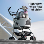 Buddies Dog Stroller — Foldable 4-Wheel Pet Cart for Senior, Injured & Tiring Dogs | Sturdy Metal Frame, Spacious Interior