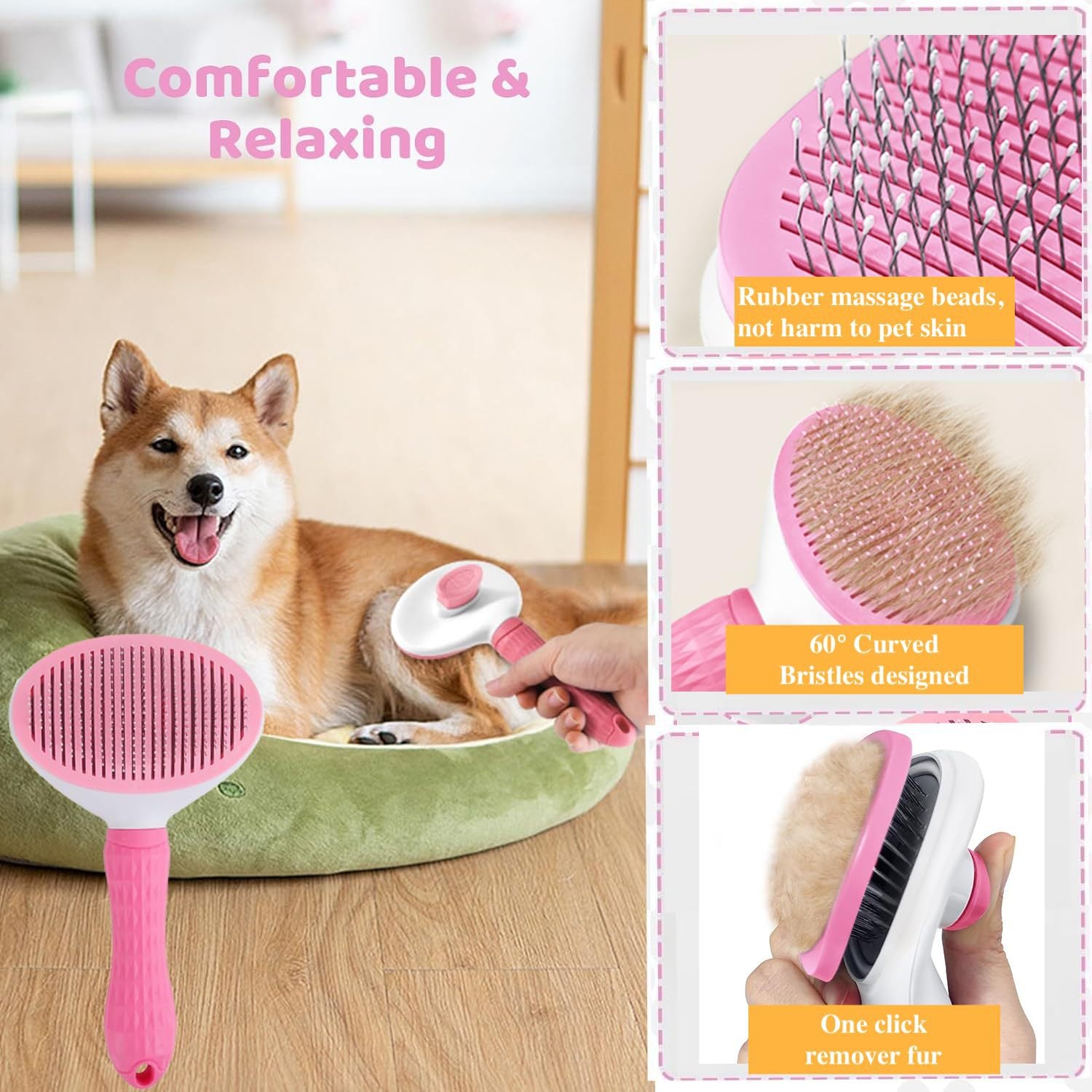 Buddies 7-Piece Dog Grooming Set — Stainless Steel De-Shedding Comb, Flea Comb, Nail Cutter & Bath Brush | Complete Home Kit